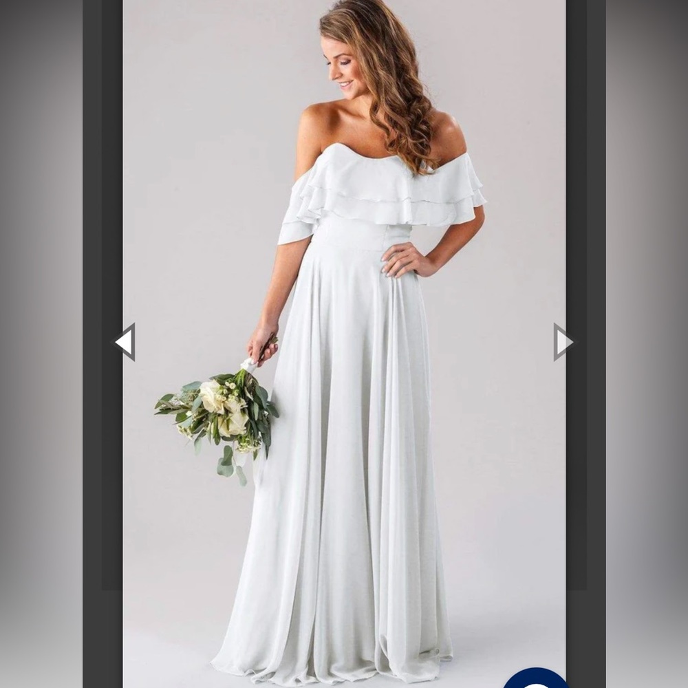 Kennedy Blue Allison bridesmaid dress in grey (dew drop) size 6!